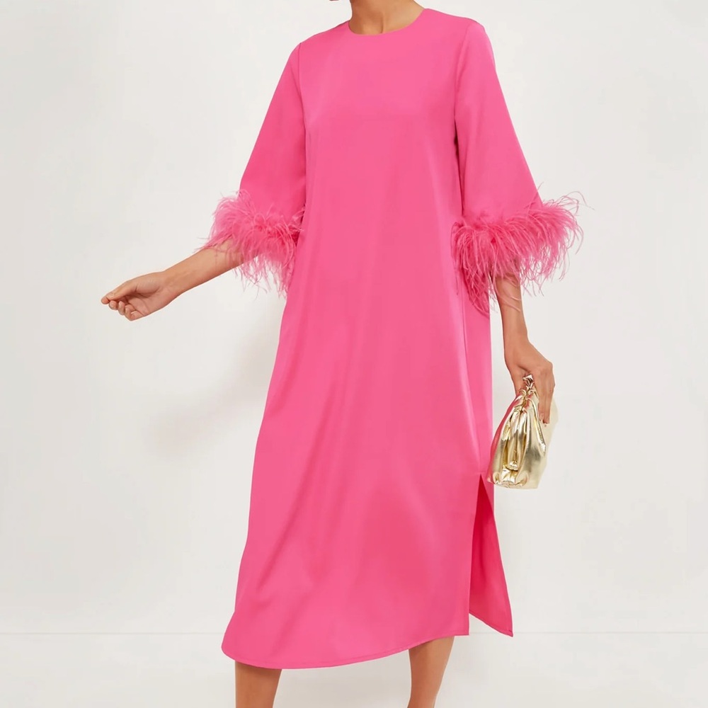 Tuckernuck Hot Pink Feather Jamie Dress - Picture 5 of 5
